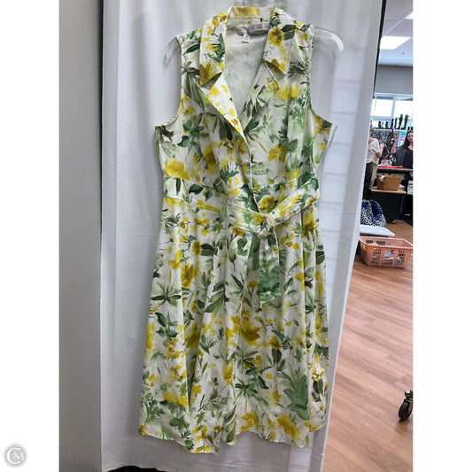 Dress Party Midi By London Style In Floral Print, Size: Xl