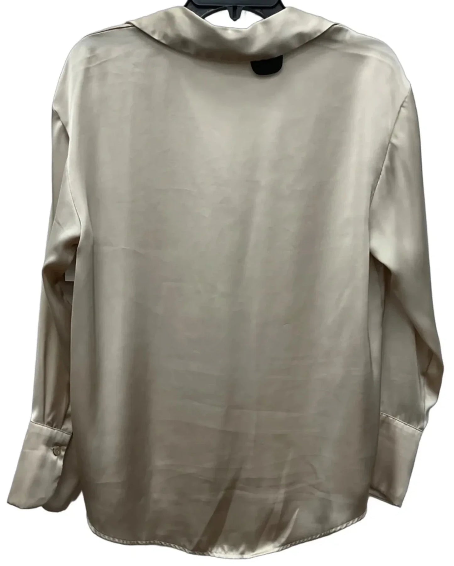 Blouse Long Sleeve By Zara In Beige, Size: S