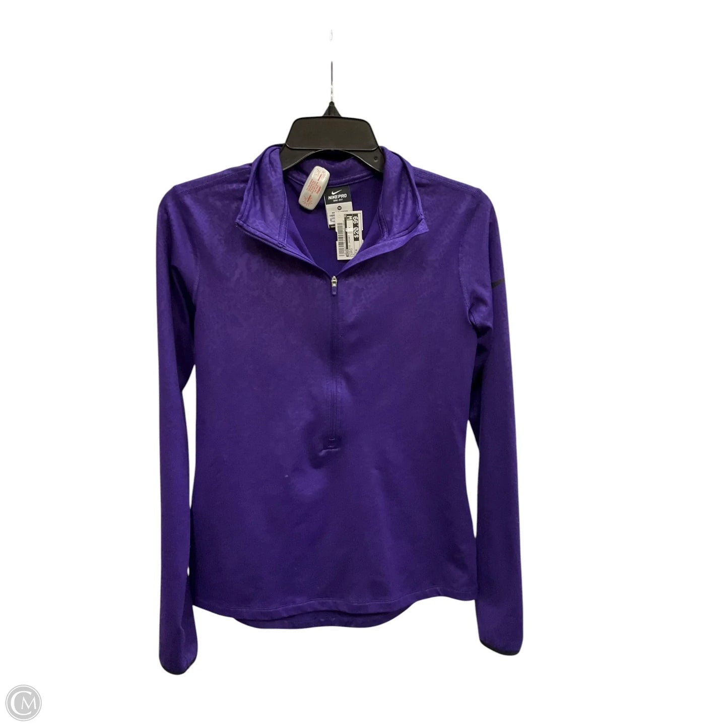 Athletic Jacket By Nike In Purple, Size: M