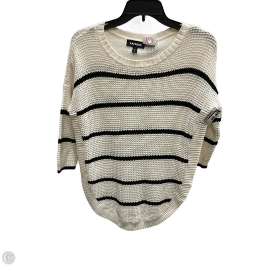Top Long Sleeve By Express In Cream, Size: Xs