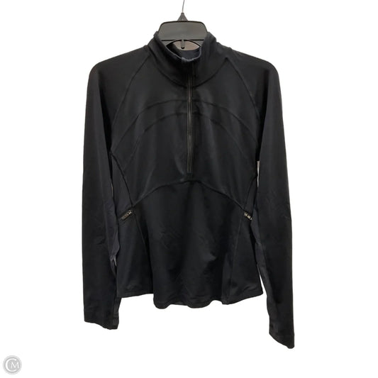 Athletic Top Long Sleeve Collar By Lululemon In Black, Size: 10