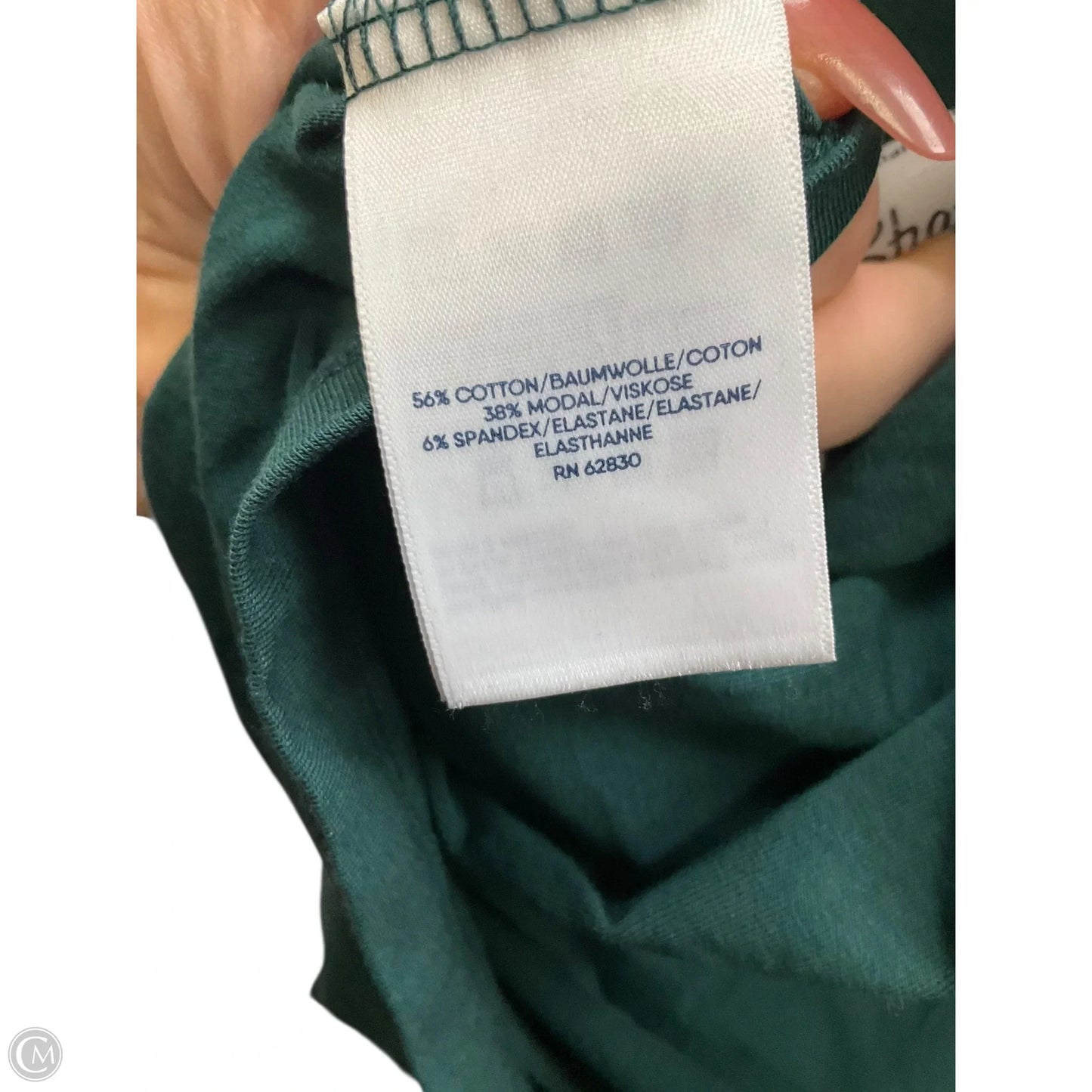 Top Long Sleeve By Lands End In Green, Size: 2x