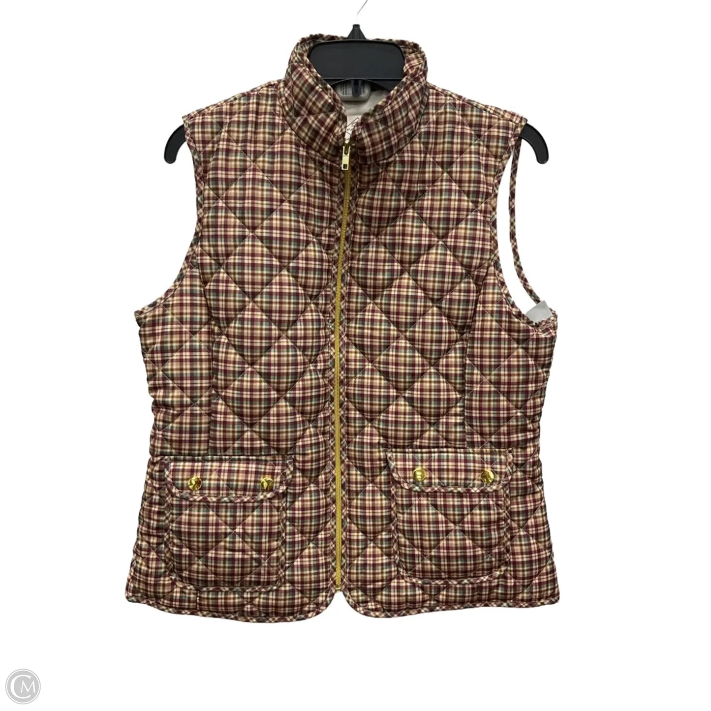 Vest Puffer & Quilted By St Johns Bay In Plaid Pattern, Size: M