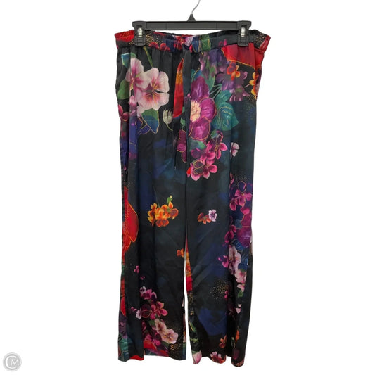 Pants Wide Leg By Soma In Floral Print, Size: L
