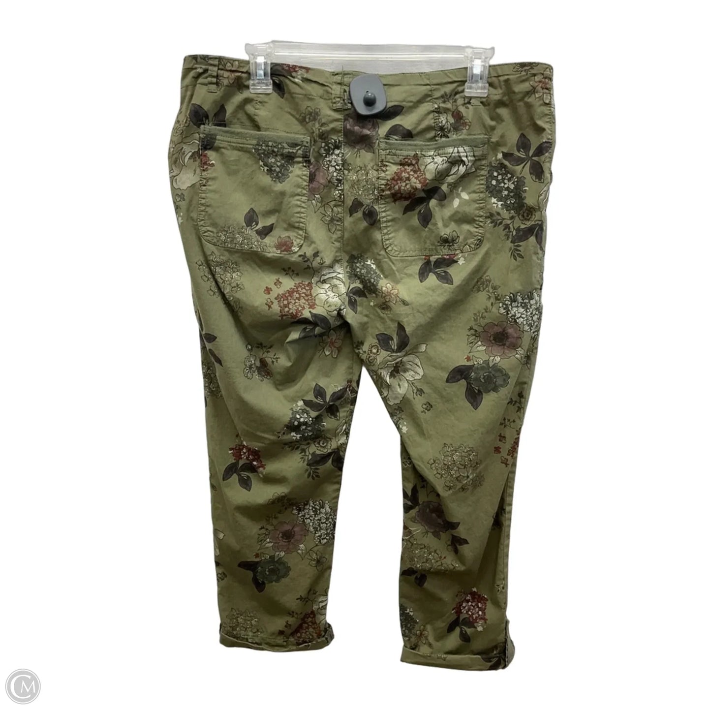 Pants Cropped By Democracy In Floral Print, Size: 14