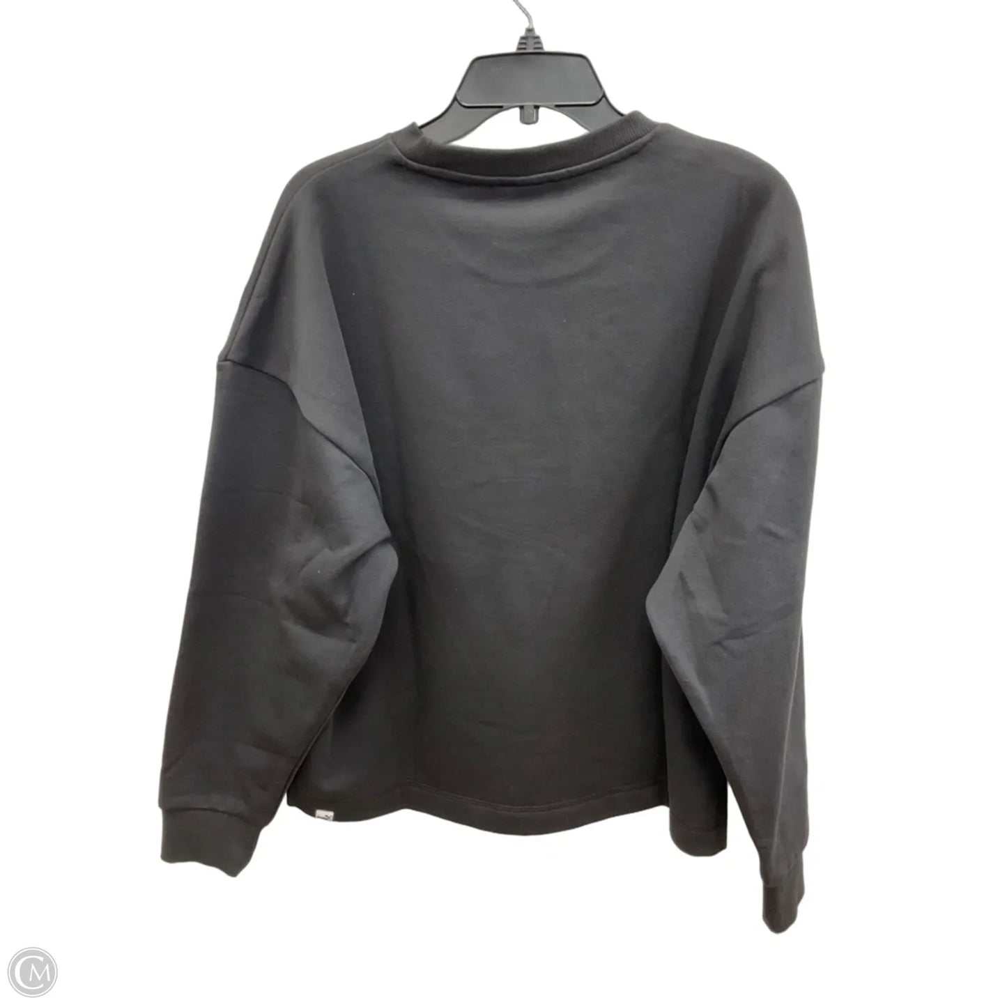 Athletic Top Long Sleeve Crewneck By Puma In Black, Size: L
