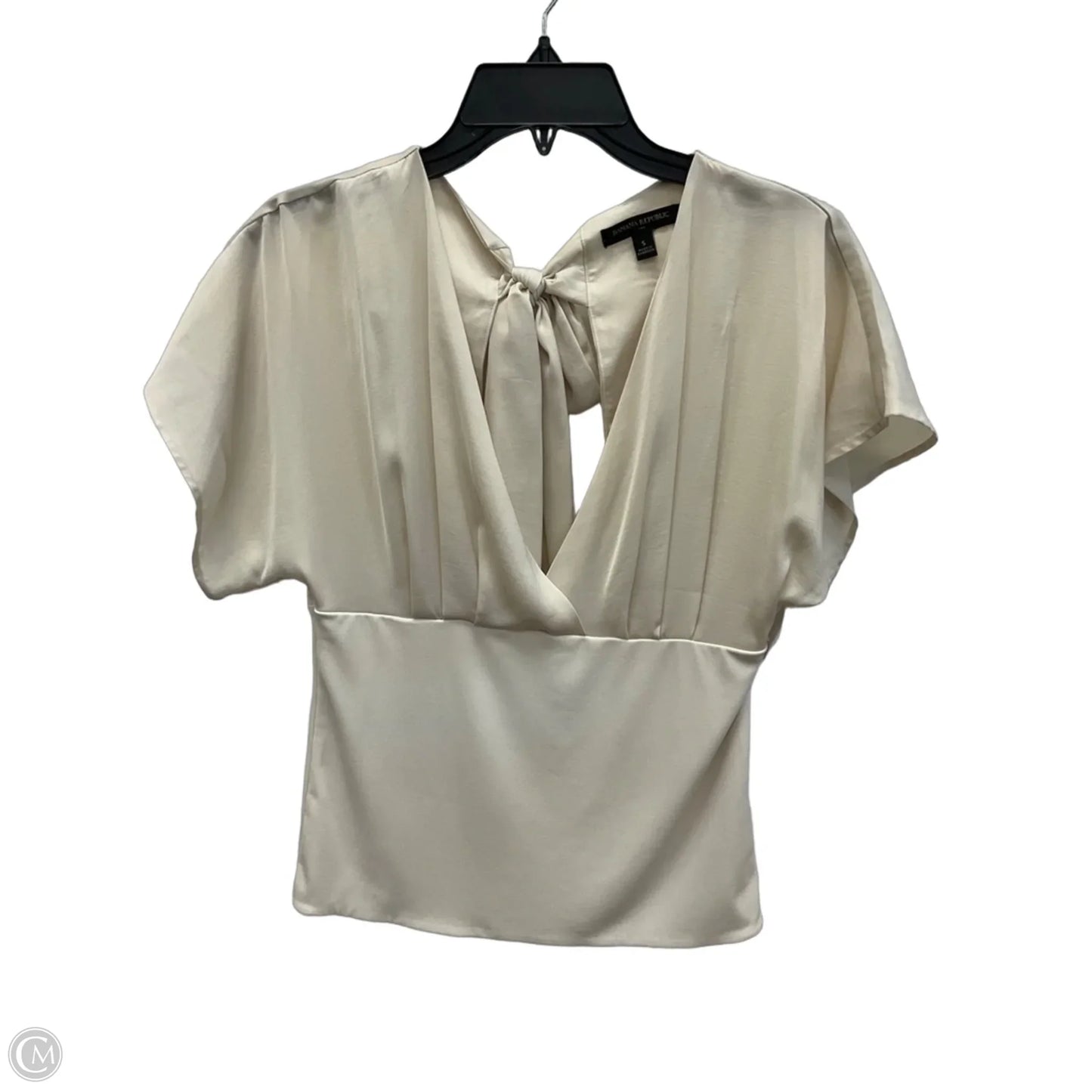 Top Short Sleeve By Banana Republic In Tan, Size: S