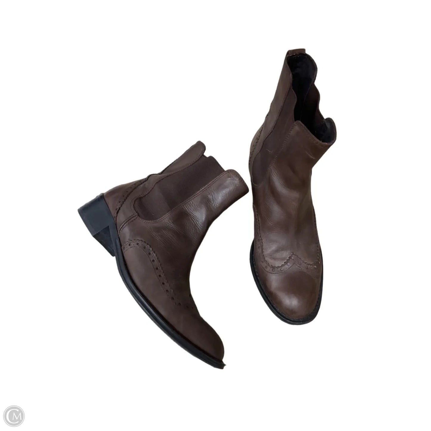 Boots Ankle Heels By Boden In Brown, Size: 7.5