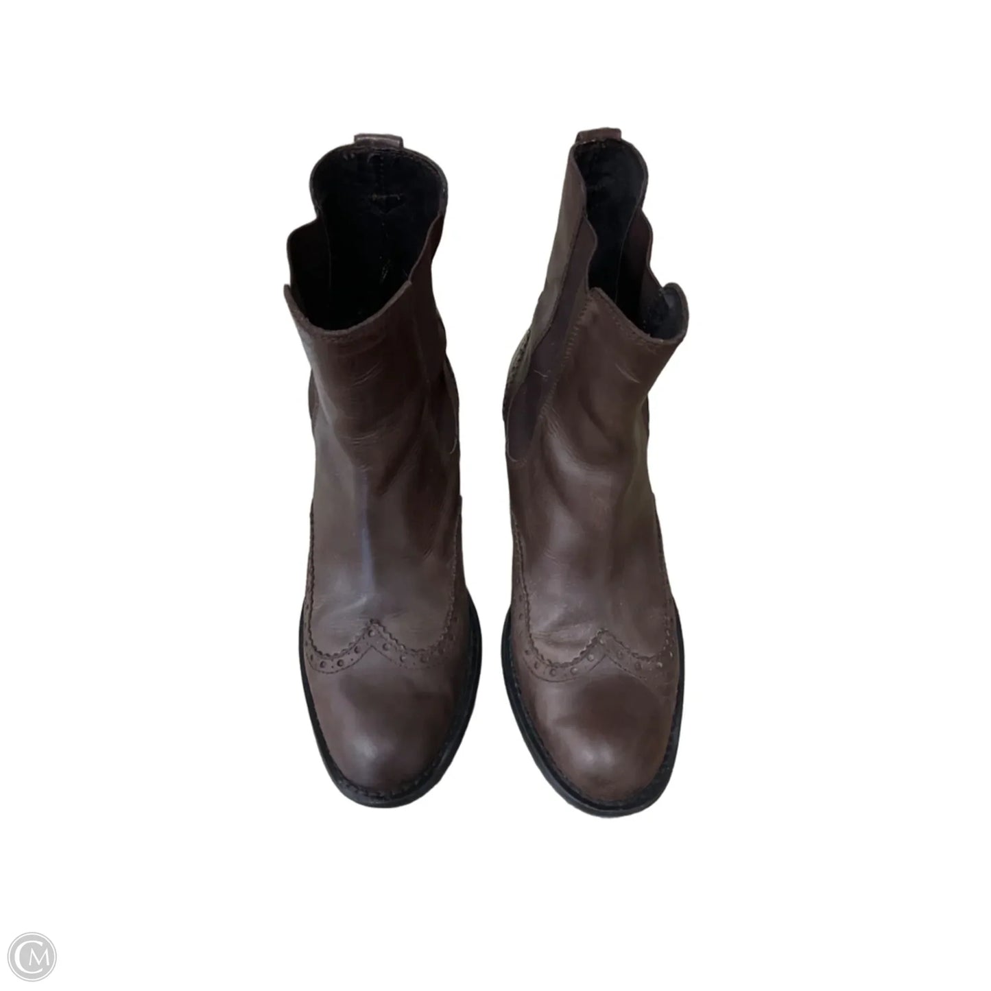 Boots Ankle Heels By Boden In Brown, Size: 7.5