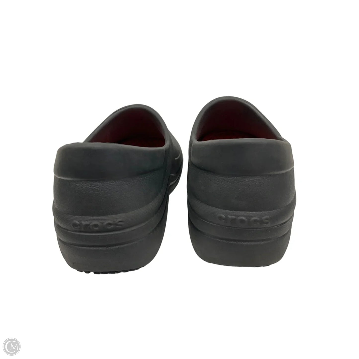 Shoes Flats By Crocs In Black, Size: 7