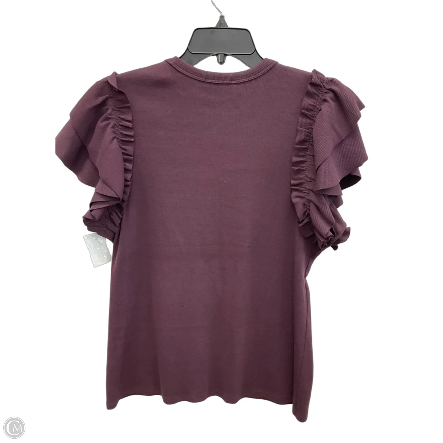 Top Short Sleeve By Express In Maroon, Size: Xl
