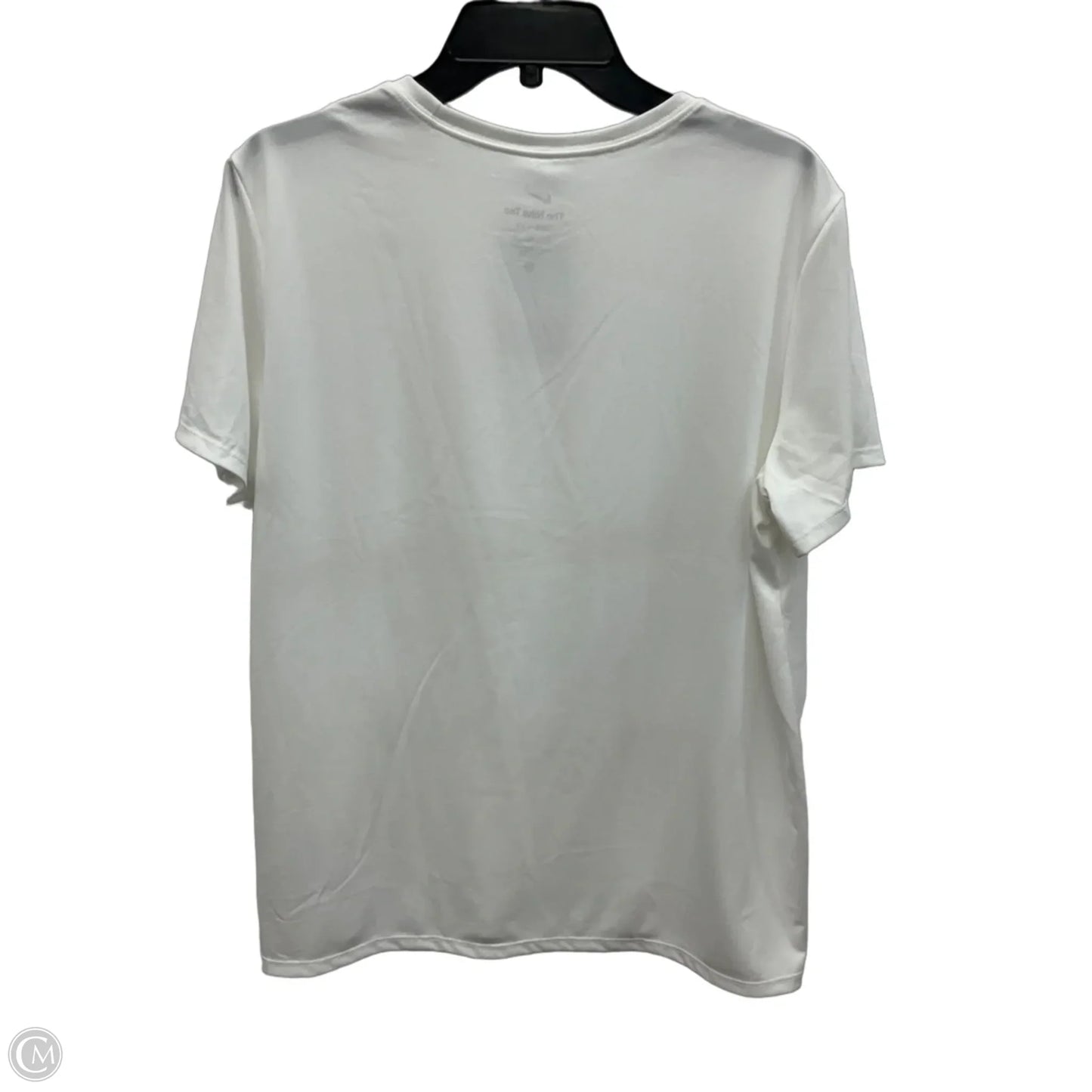 Athletic Top Short Sleeve By Nike In White, Size: Xl