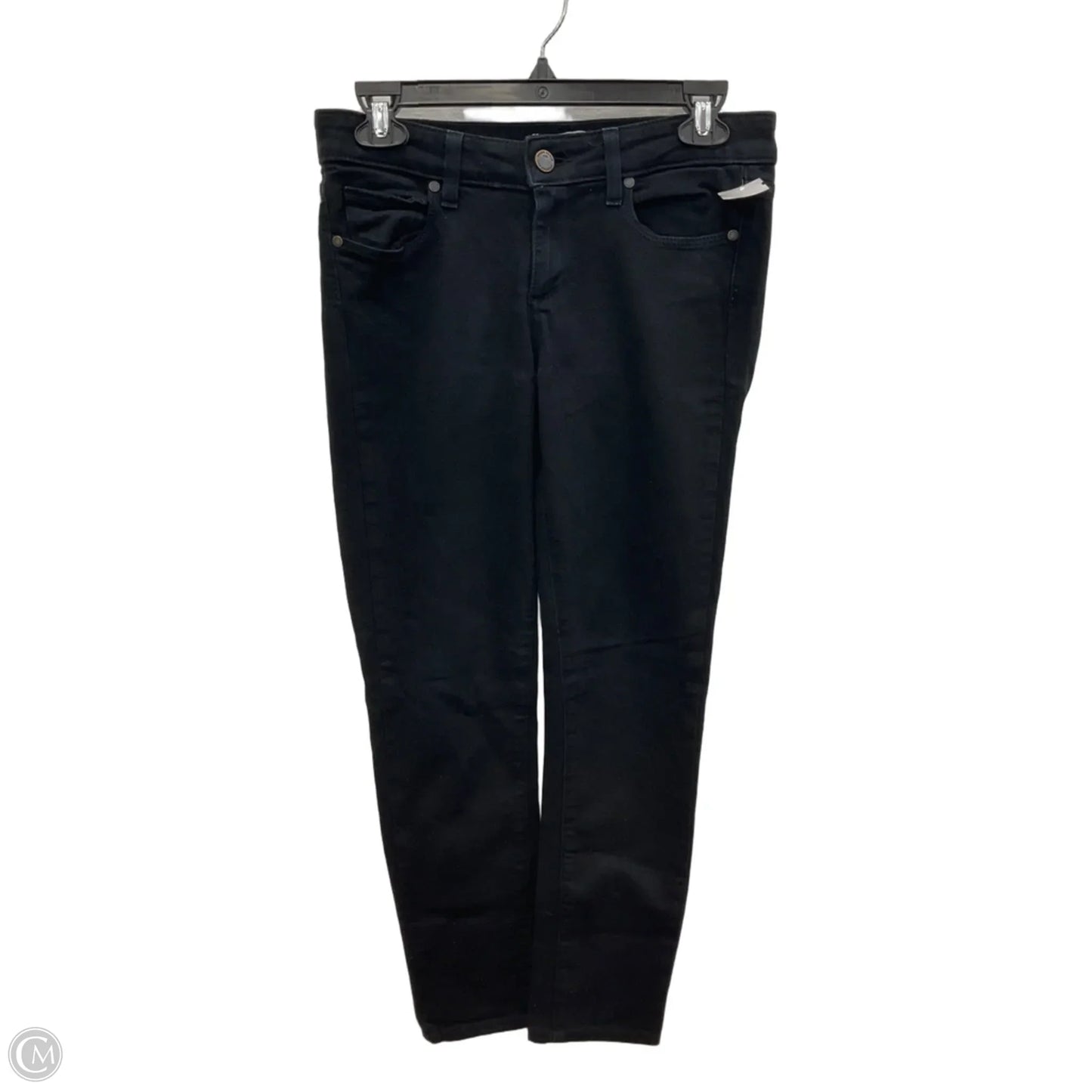 Jeans Skinny By Paige In Black Denim, Size: 4