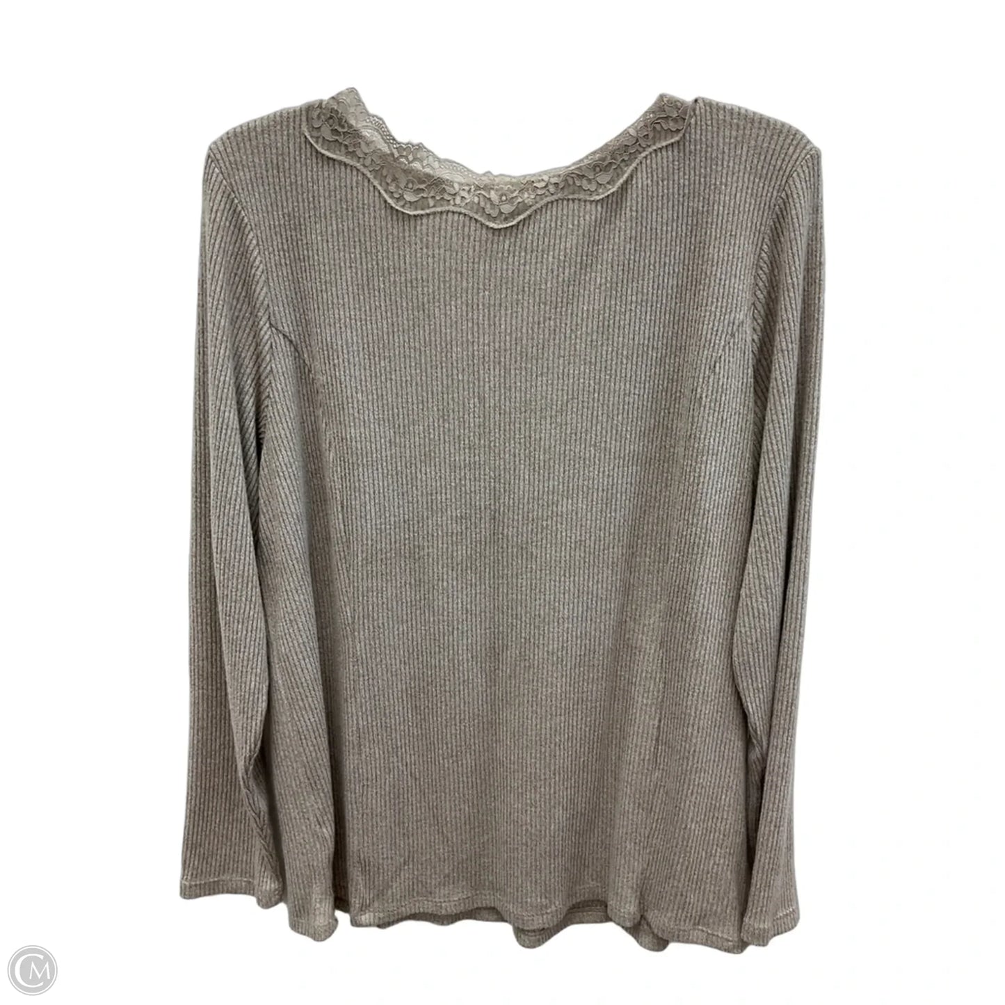 Top Long Sleeve By Maurices In Tan, Size: Xxl