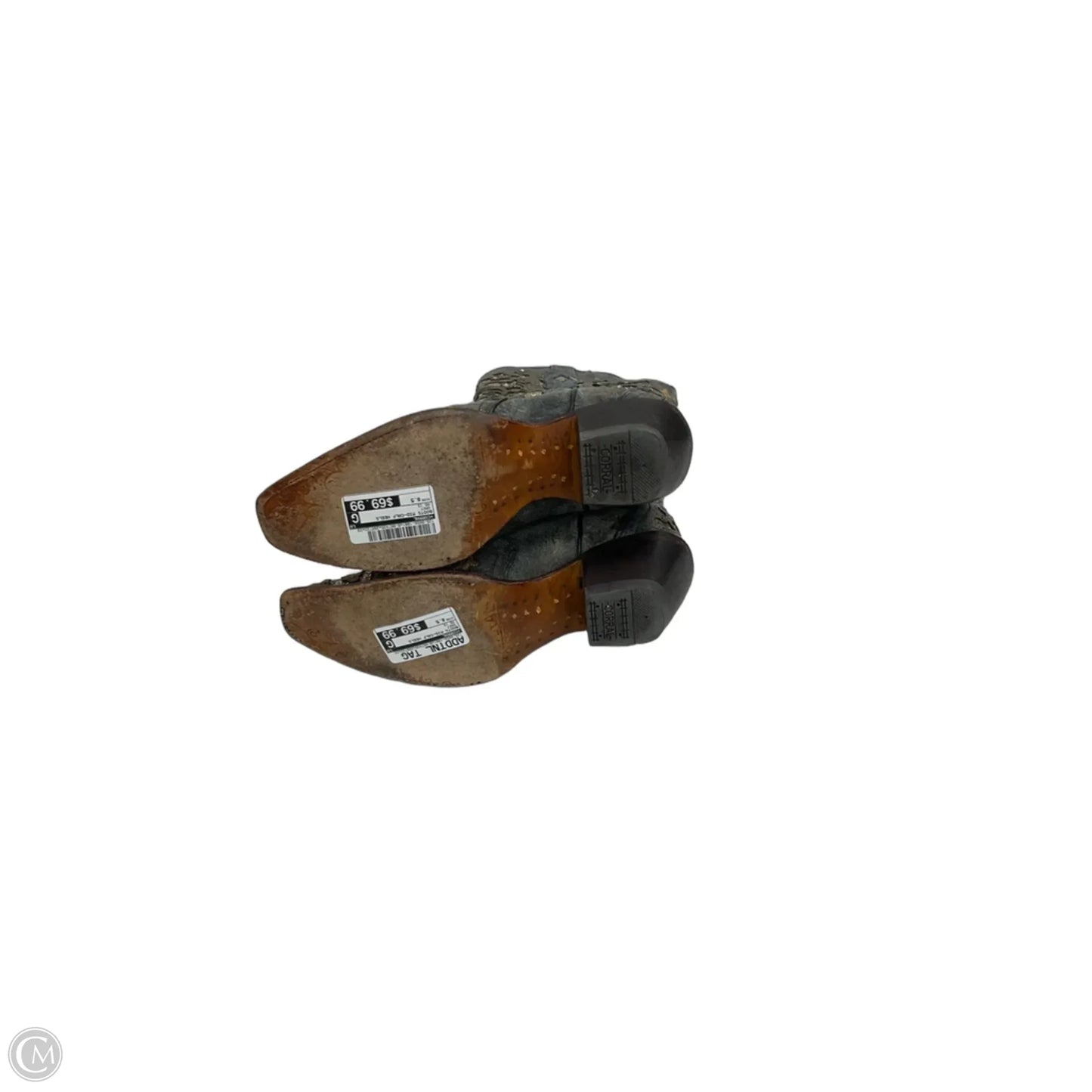 Boots Mid-calf Heels By Corral In Grey, Size: 8.5
