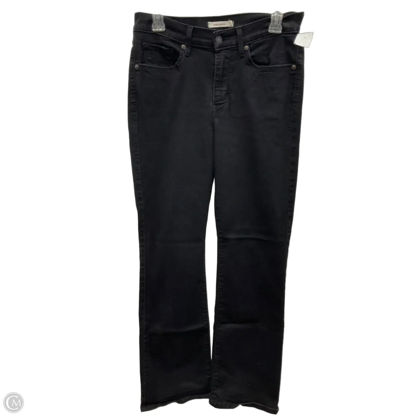 Jeans Boot Cut By Levis In Black Denim, Size: 10