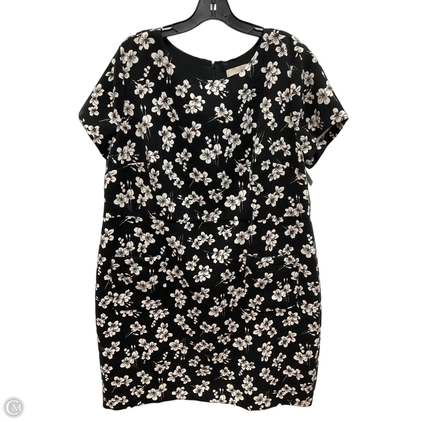 Dress Casual Midi By Loft In Floral Print, Size: 18