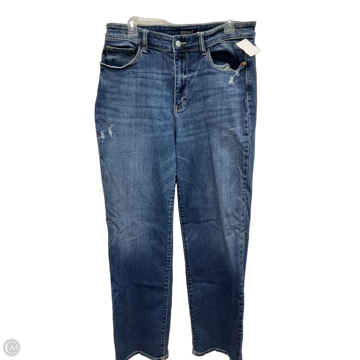 Jeans Straight By Judy Blue In Blue Denim, Size: 14