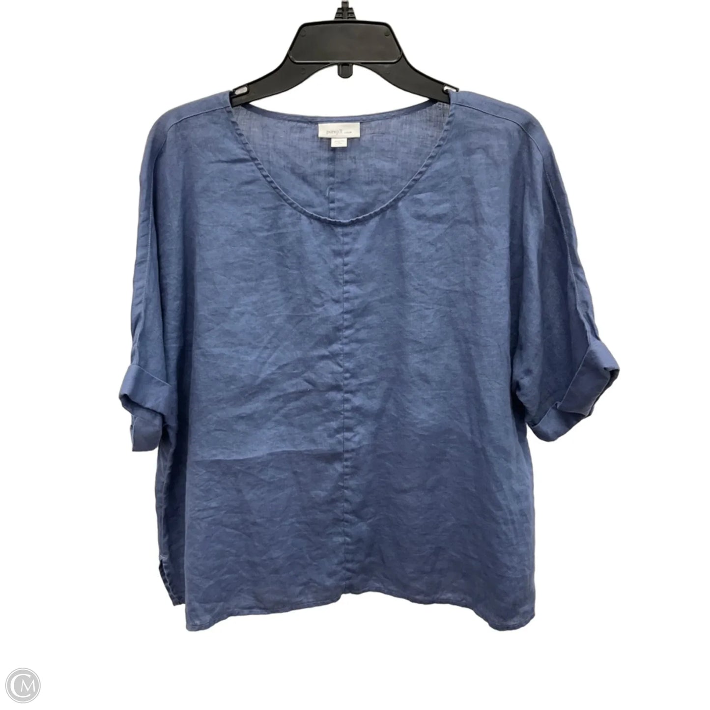 Top Short Sleeve By Pure Jill In Grey, Size: Mp