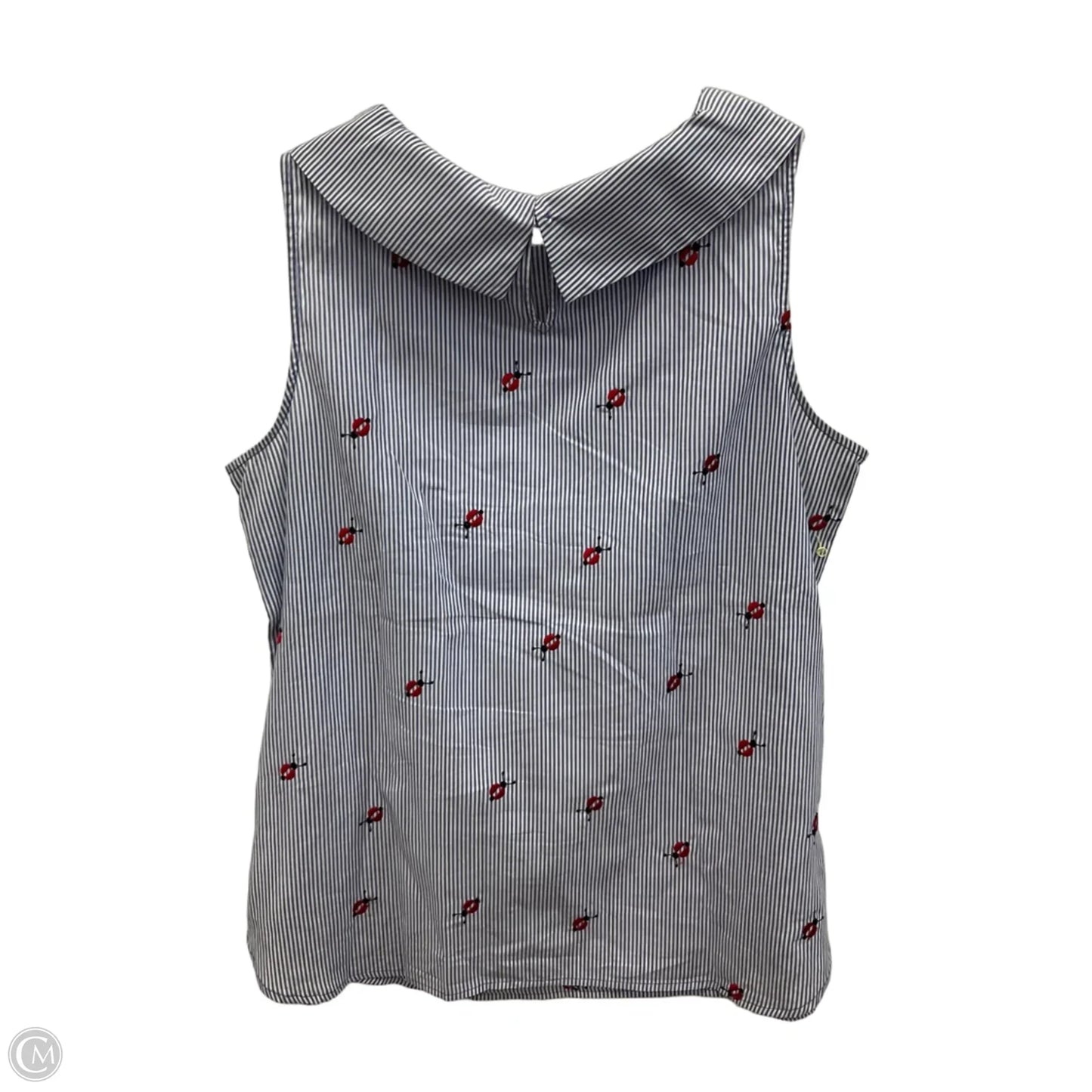 Top Sleeveless By Talbots In Striped Pattern, Size: Mp
