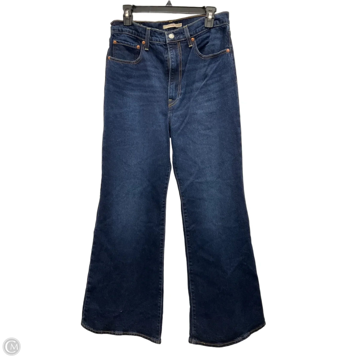 Jeans Flared By Levis In Blue Denim, Size: 8