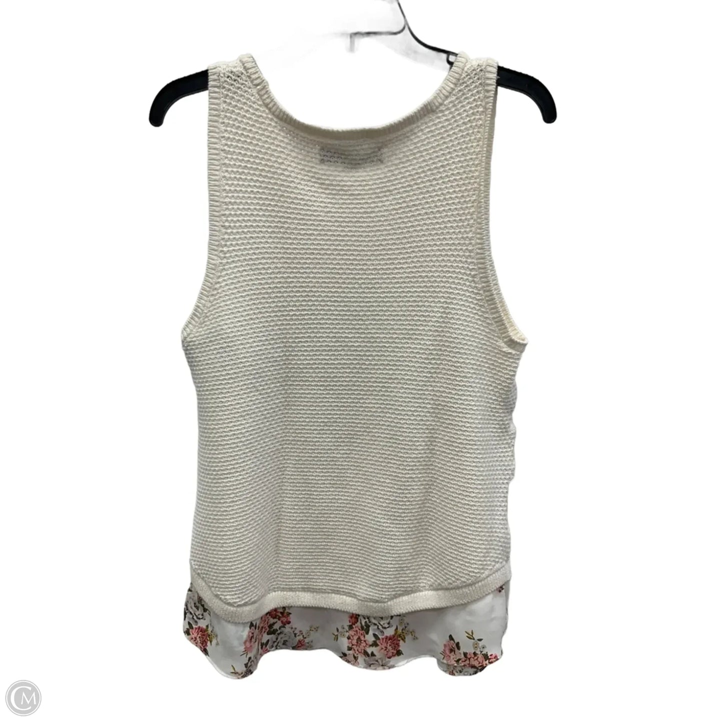 Top Sleeveless By Loft In White, Size: L