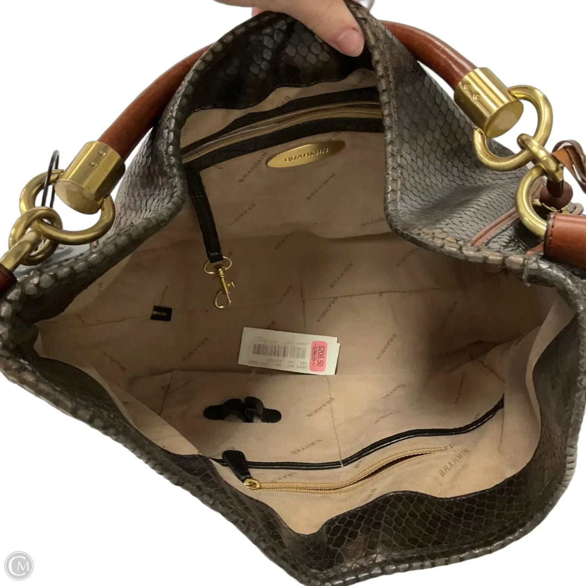Handbag Designer By Brahmin, Size: Medium