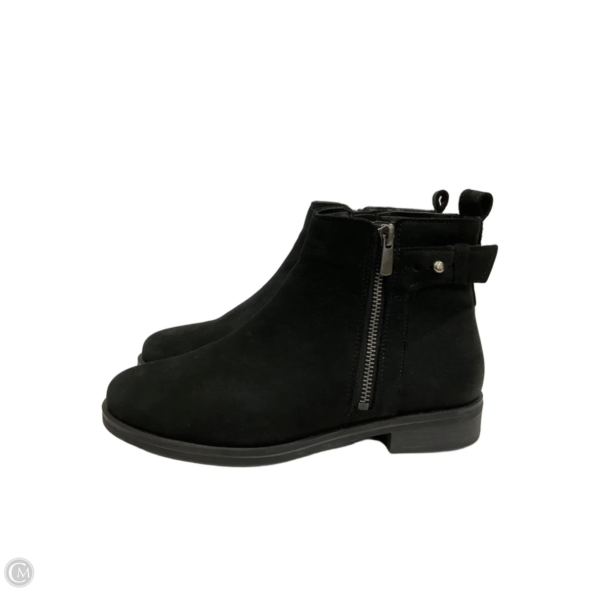 Boots Ankle Flats By Clarks In Black, Size: 7.5