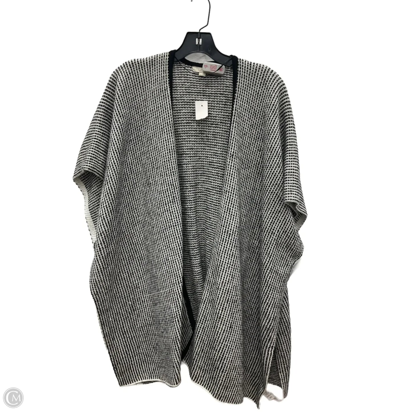 Poncho By Loft In Striped Pattern, Size: S