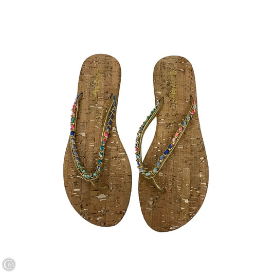 Sandals Designer By Lilly Pulitzer In Tan, Size: 10