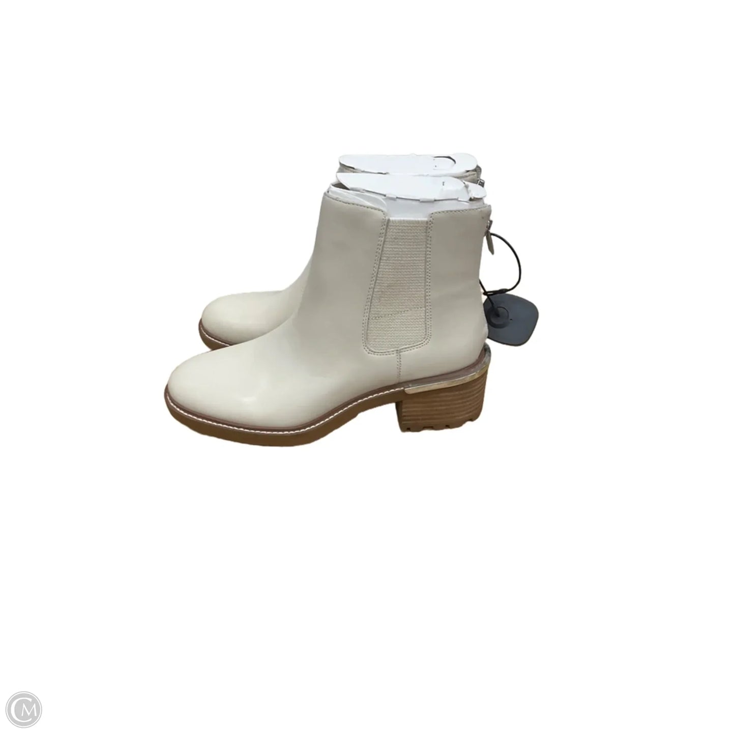 Boots Ankle Heels By Vince Camuto In Cream, Size: 9