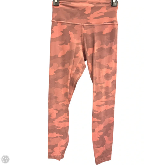 Athletic Leggings By Lululemon In Orange, Size: S