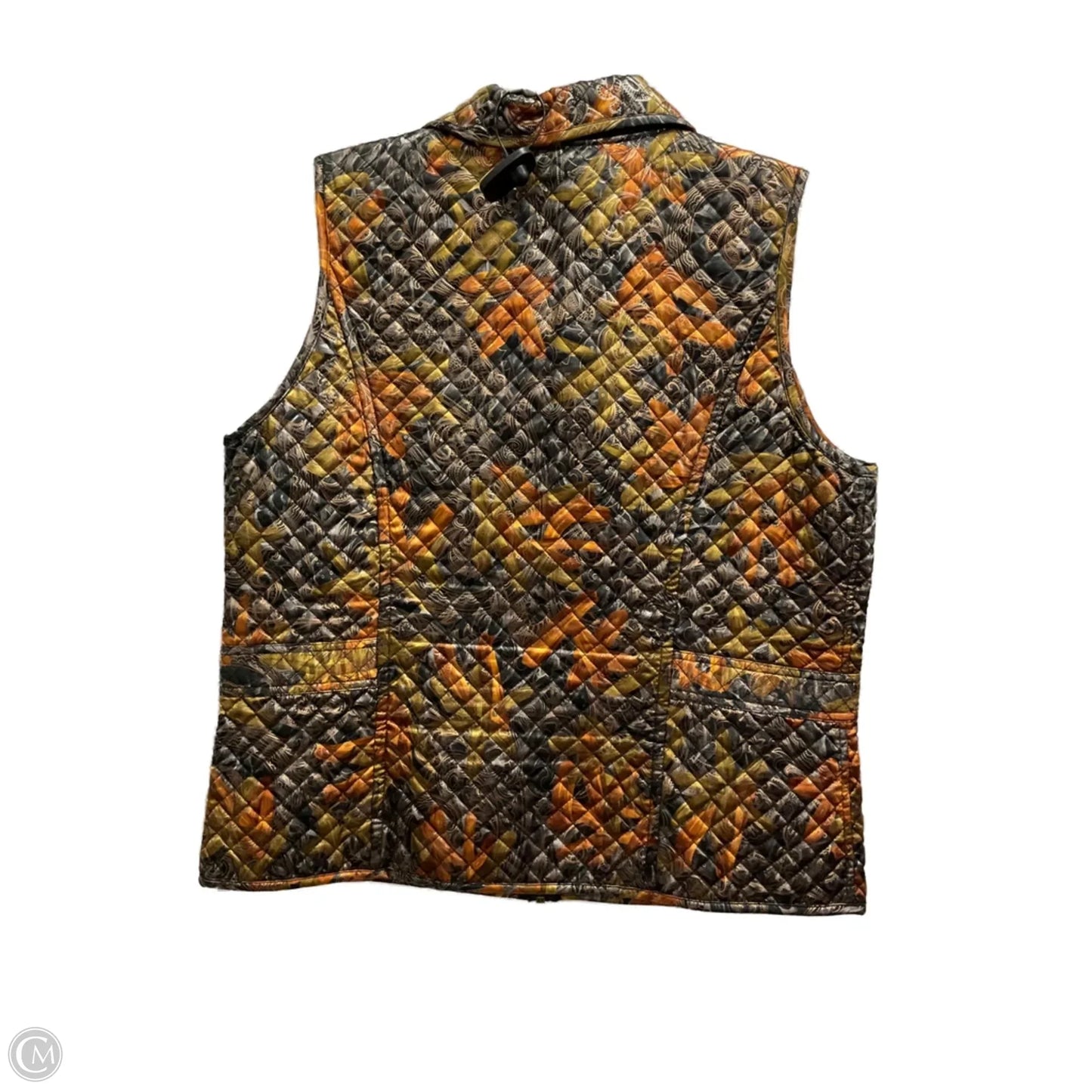 Vest Puffer & Quilted By Chicos In Floral Print, Size: 2