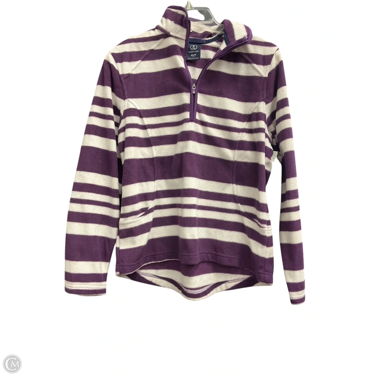 Athletic Fleece By Lands End In Striped Pattern, Size: Xs