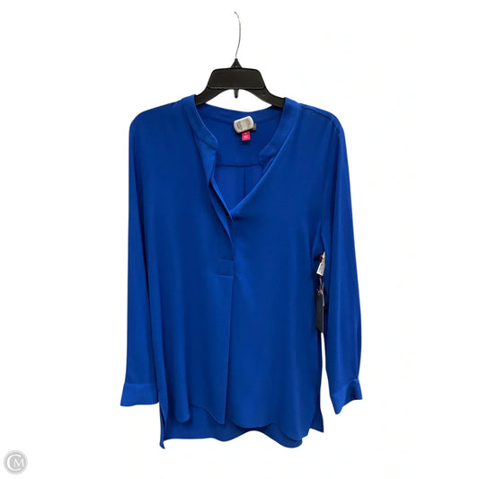 Top Long Sleeve By Vince Camuto In Blue, Size: M