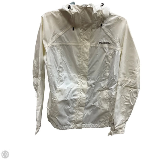 Jacket Windbreaker By Columbia In White, Size: M