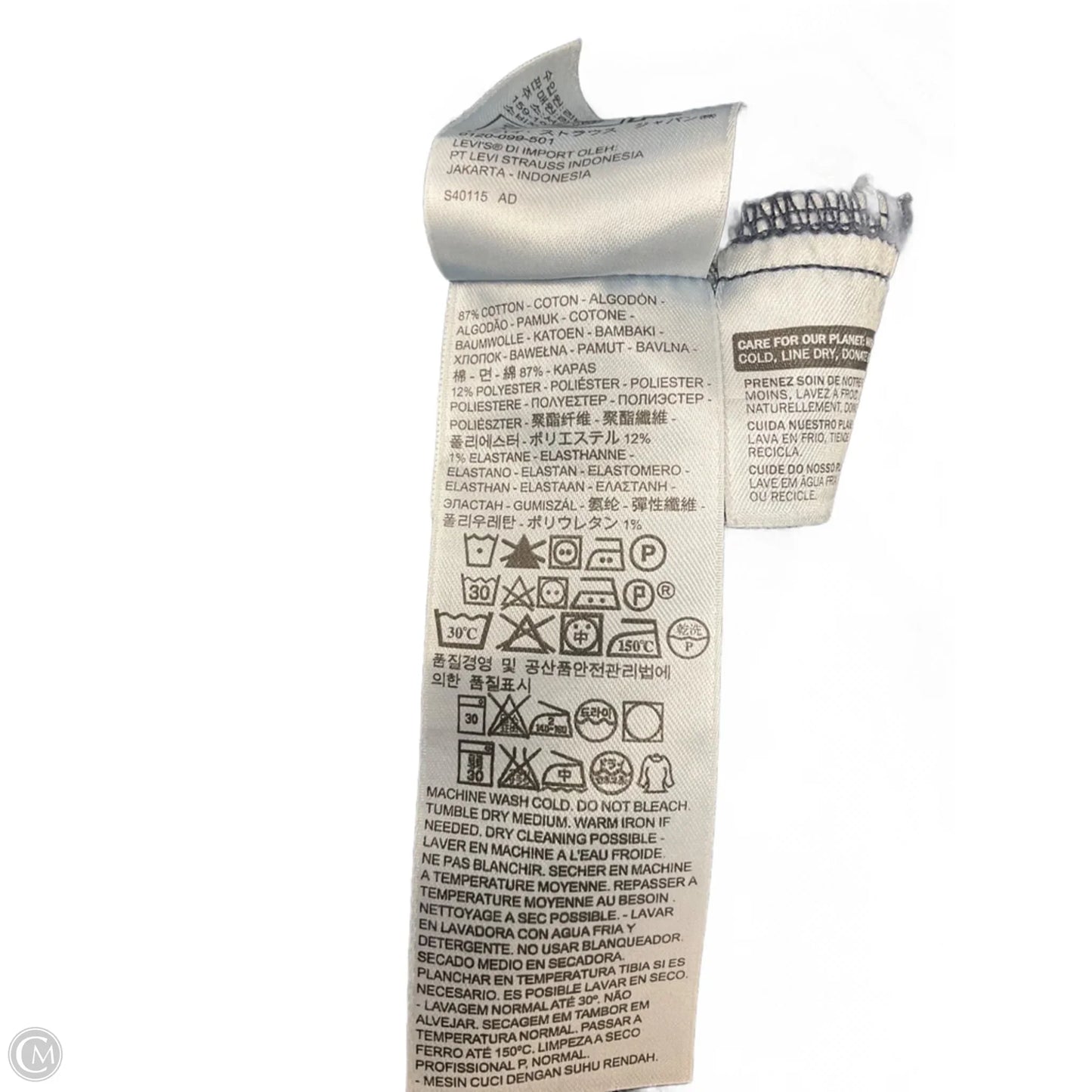 Jacket Denim By Levis In Blue Denim, Size: L