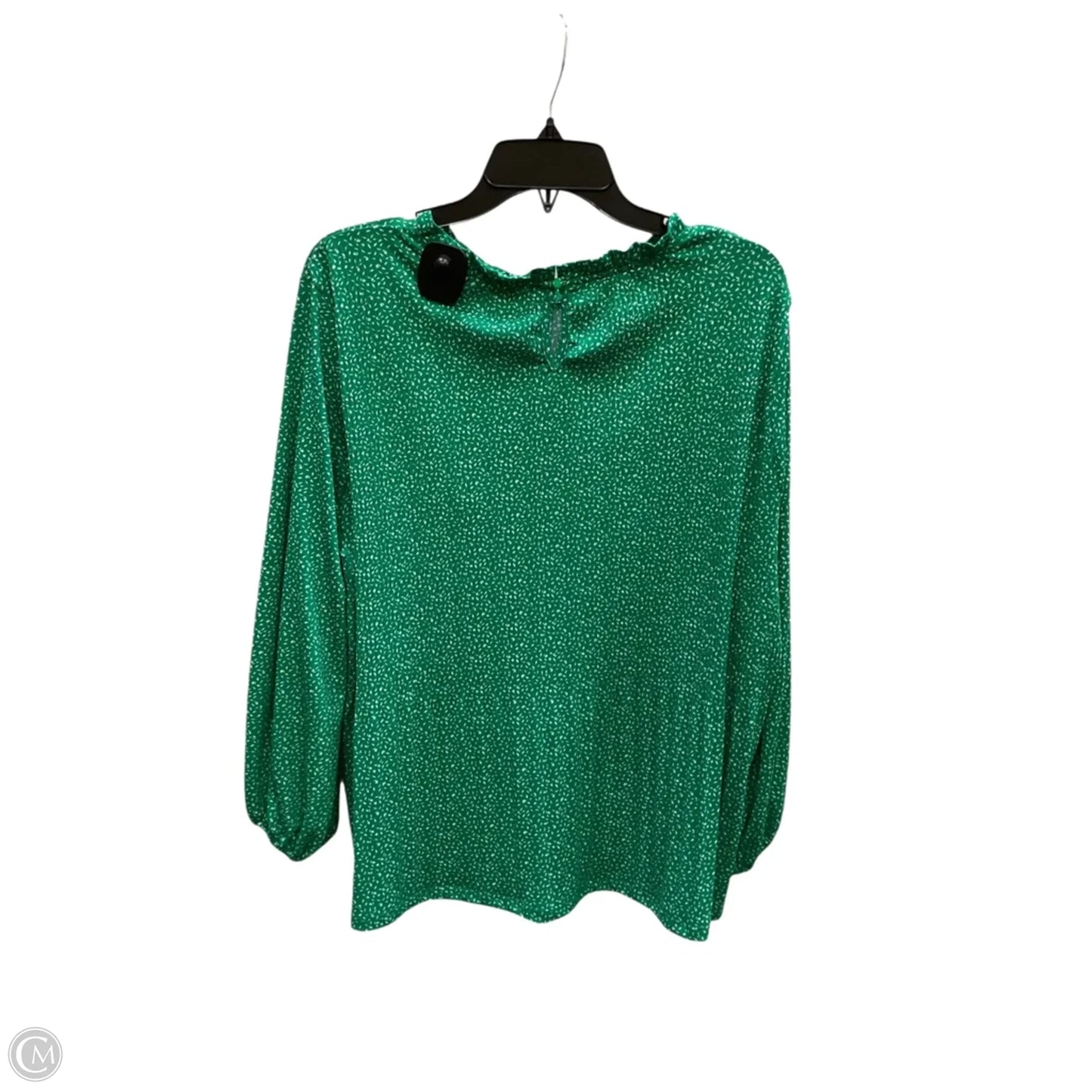Top Long Sleeve By Adrianna Papell In Green, Size: Xl