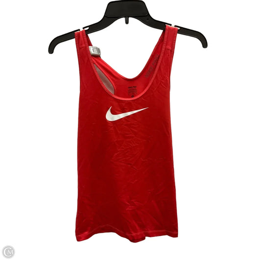Athletic Tank Top By Nike Apparel In Red, Size: M