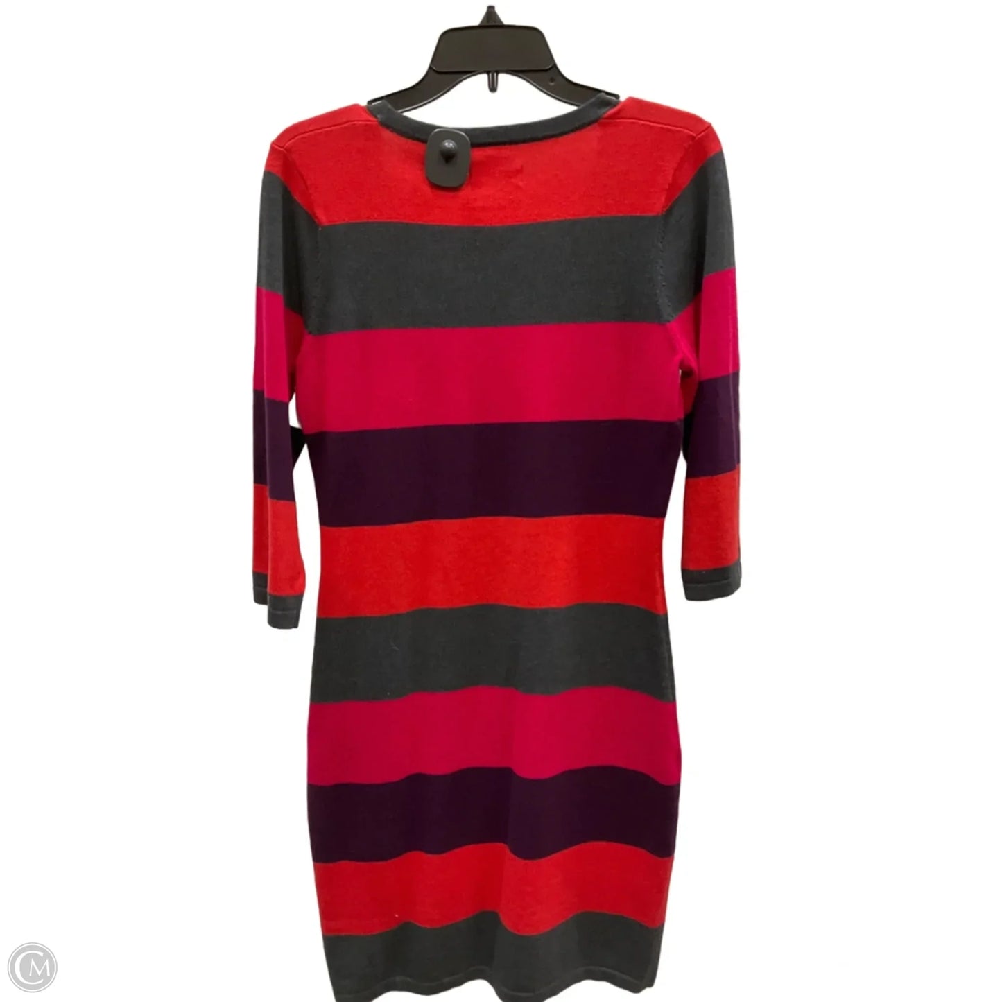 Dress Sweater By Calvin Klein In Striped Pattern, Size: M