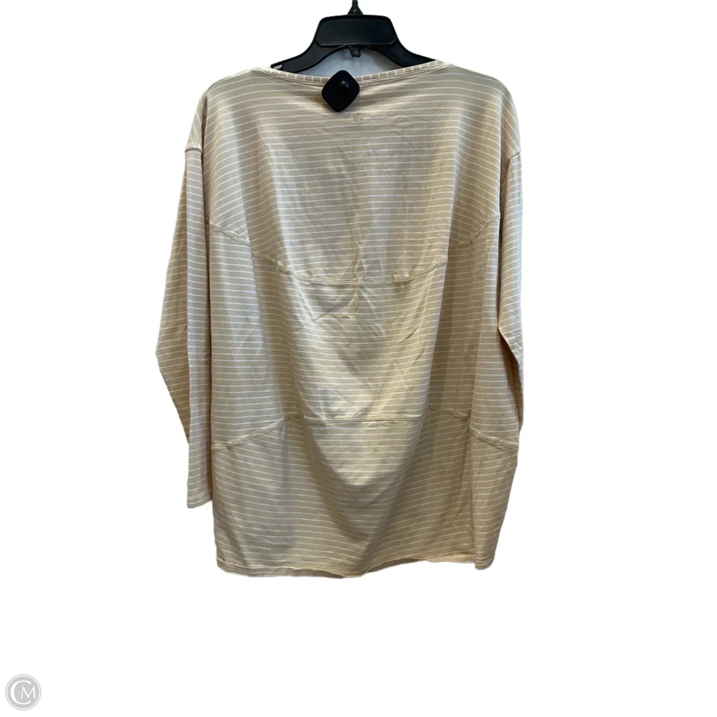 Athletic Top Long Sleeve Crewneck By Lululemon In Tan, Size: 10