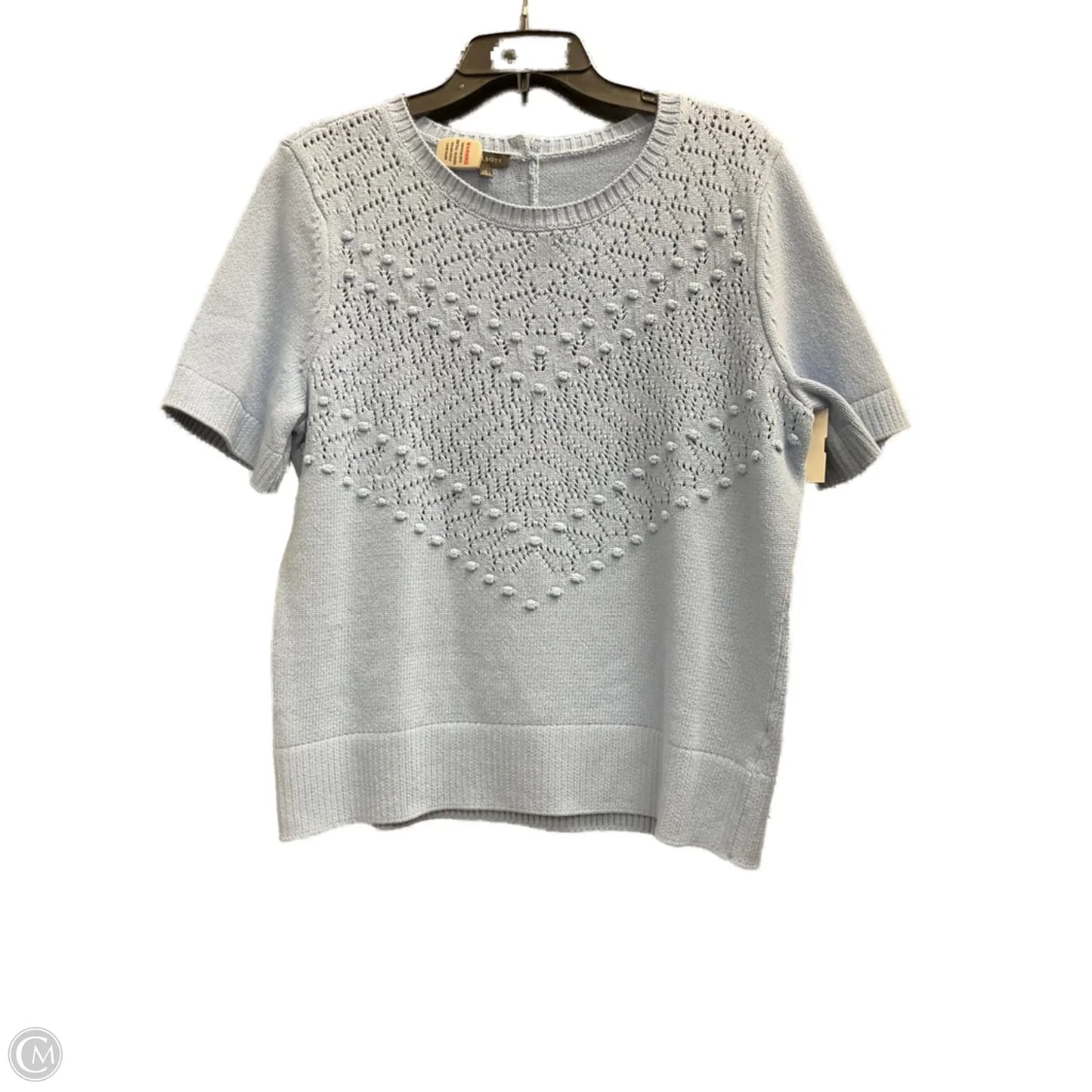 Sweater Short Sleeve By Talbots In Blue, Size: L