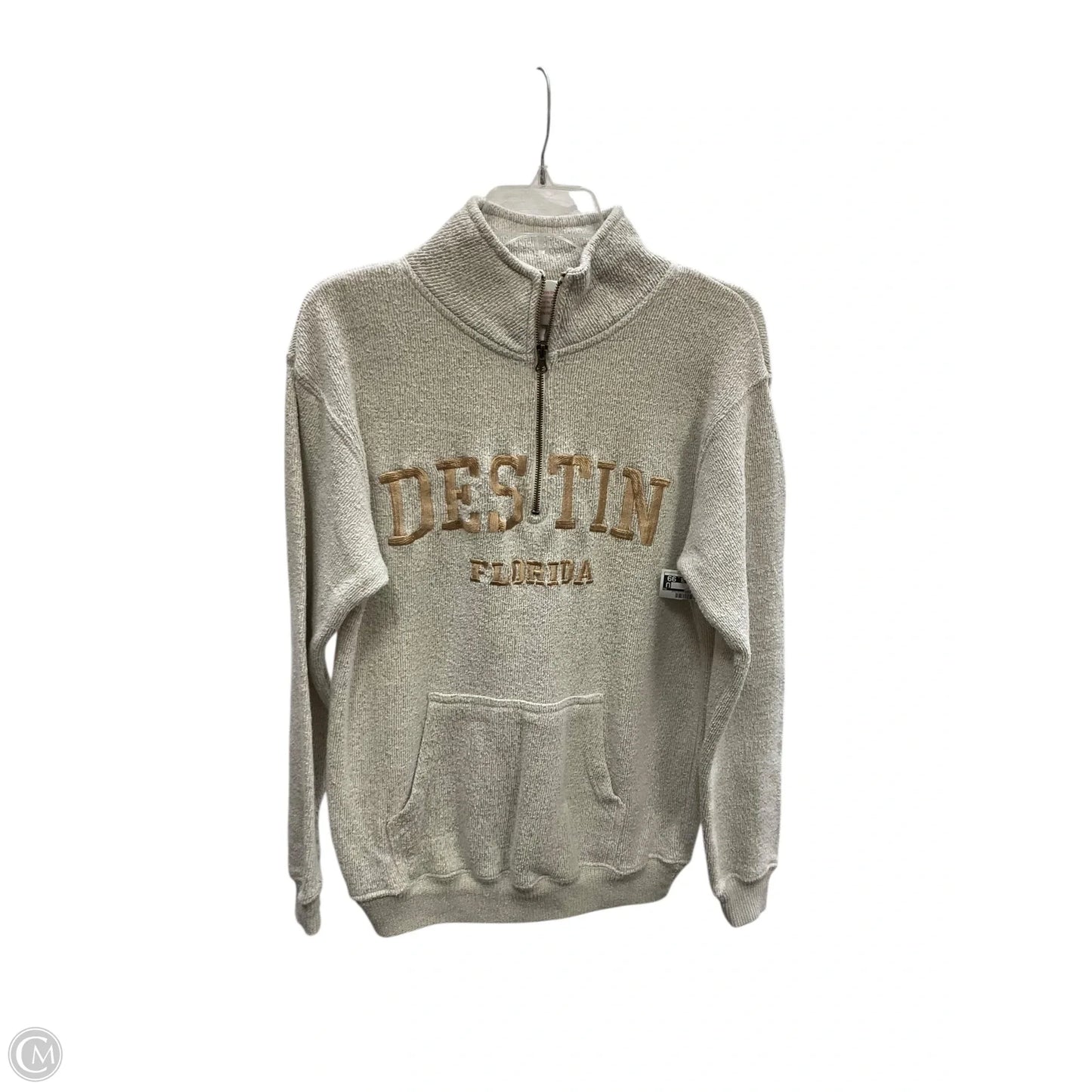 Sweatshirt Collar By Clothes Mentor In Beige, Size: M