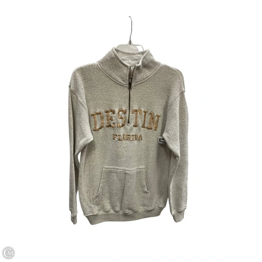 Sweatshirt Collar By Clothes Mentor In Beige, Size: M