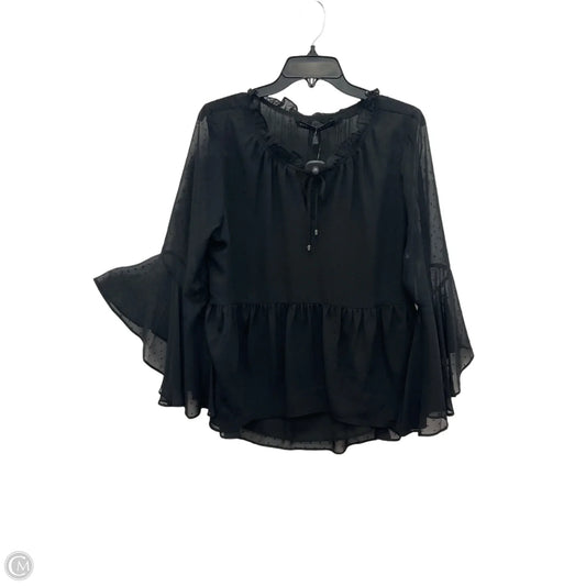 Top Long Sleeve By White House Black Market In Black, Size: 14