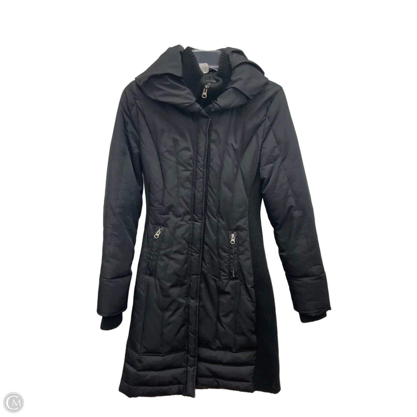 Coat Puffer & Quilted By Guess In Black, Size: S