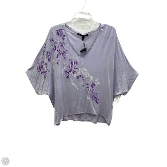 Top Short Sleeve By White House Black Market In Purple, Size: Xl