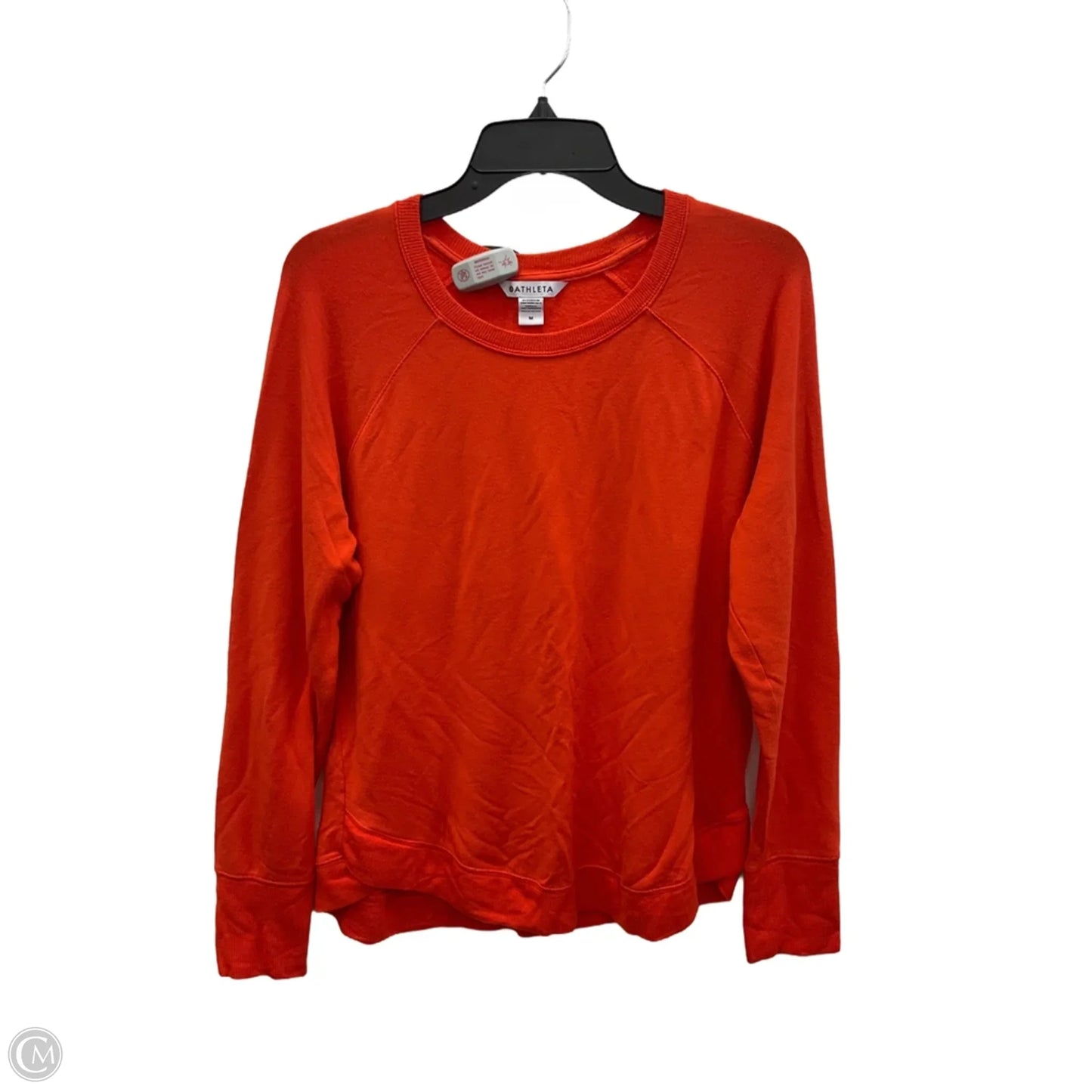 Top Long Sleeve By Athleta In Orange, Size: M