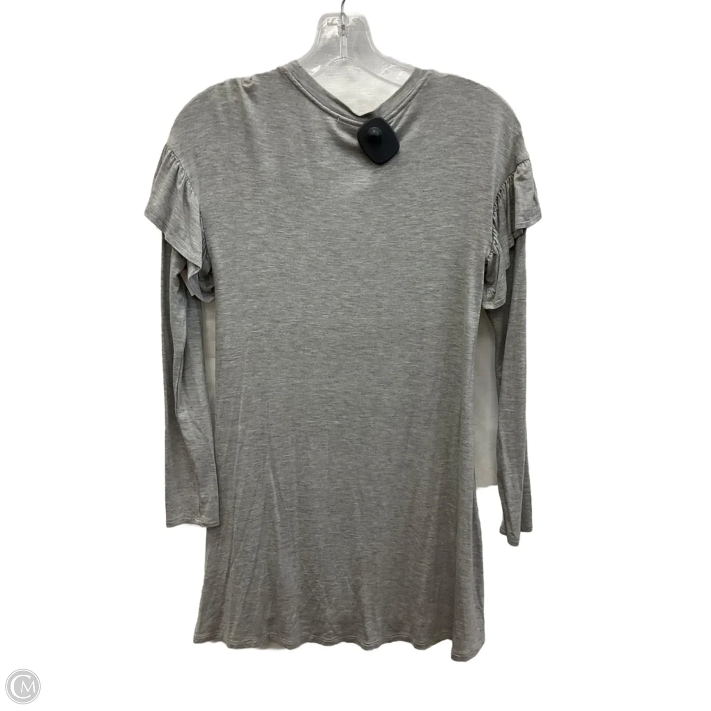 Top Long Sleeve By Love Fire In Grey, Size: Xs