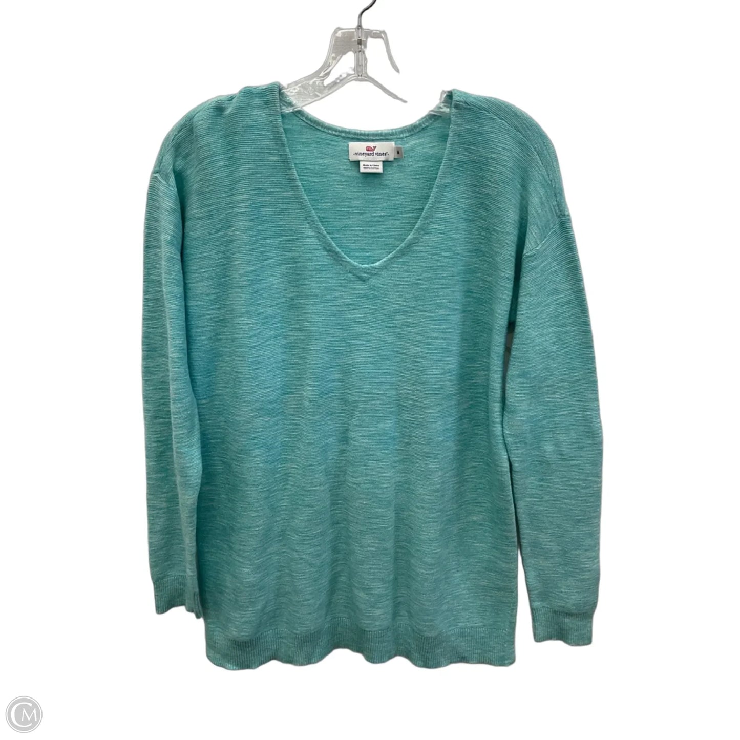 Top Long Sleeve By Vineyard Vines In Blue, Size: M